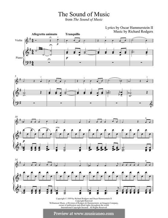 The Sound of Music: Для скрипки и фортепиано by Richard Rodgers