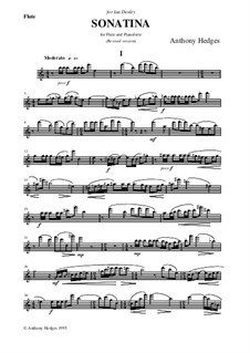 Сонатина для флейты и фортепиано, Op.86: Сольная партия by Anthony Hedges
