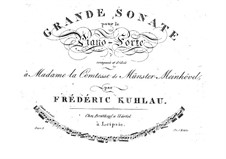 Большая соната для фортепиано, Op.8a: Для одного исполнителя by Фридрих Кулау