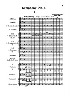 Симфония No.4 ми-бемоль мажор 'Романтическая', WAB 104: Партитура by Антон Брукнер