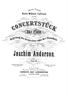 Концертная пьеса No.1 для флейты с оркестром (или фортепиано), Op.3: Партии by Иоахим Андерсен