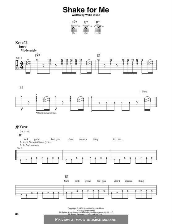 Shake for Me: Для гитары by Willie Dixon