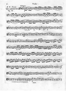 Блестящий квартет No.4 для флейты, скрипки, альта и виолончели, Op.42: Партия альта by Фридрих Феска