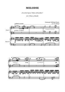 Мелодия: Для фортепиано в 4 руки by Кристоф Виллибальд Глюк