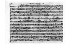 Три сонаты для клавесина, Op.41: Партия флейты или скрипки by Леопольд Кожелух