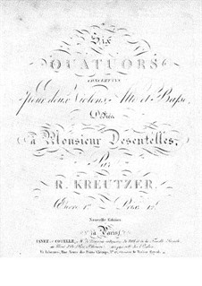 Три сонаты для скрипки и бассо континуо, Op.1: Партии by Родольф Крейцер