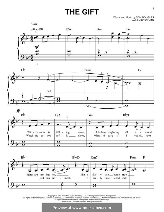The Gift (Collin Raye): Для фортепиано by Jim Brickman, Tom Douglas