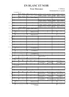 По белым и черным, L.134: For symphonic orchestra – score and parts by Клод Дебюсси