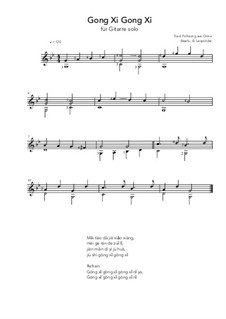 Gong Xi Gong Xi: For guitar solo (g minor) by folklore