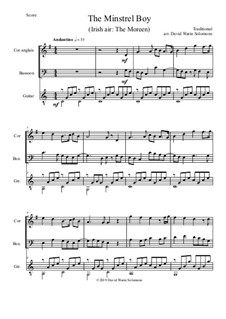The Minstrel Boy (The Moreen): For cor anglais, bassoon and guitar by folklore