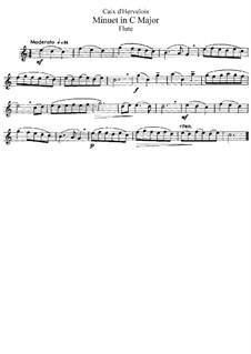 Менуэт до мажор: Переложение для флейты и фортепиано – сольная партия by Луи де Кед'Эрвелуа