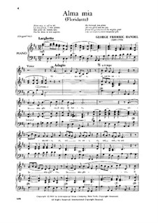Floridante, HWV 14: Alma mia, Low Voice by Георг Фридрих Гендель