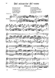 Оттон, король Германии, HWV 15: Del minacciar del vento, Low Voice by Георг Фридрих Гендель