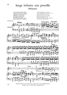 Орландо, HWV 31: Sorge infausta una procella, Low Voice by Георг Фридрих Гендель