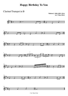 С днем рождения тебя: For trumpet playAlong by Милдред  Хилл