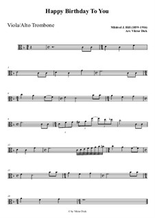 С днем рождения тебя: For viola playAlong by Милдред  Хилл