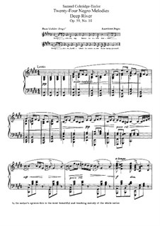 No.10 Deep River: Для фортепиано by Сэмюэл Коулридж-Тэйлор