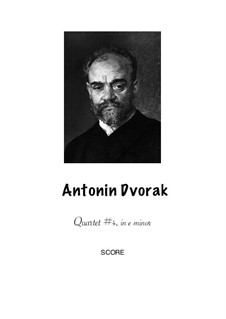 Струнный квартет No.4 ми минор, B.19: Version for flute, clarinet, bassoon and horn by Антонин Дворжак