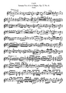 Соната No.6: Сольная партия by Арканджело Корелли