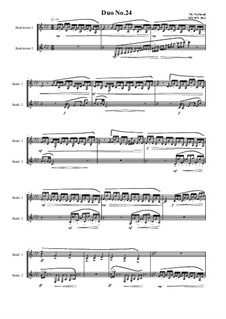 Duos for 2 Bass clarinet, Volume 1: Duo No.24, MVWV 961 by Maurice Verheul