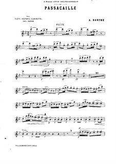 Пассакалья для духового квинтета: Партия флейты by Adrien Barthe