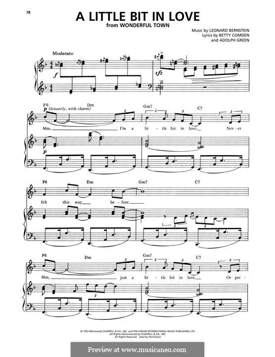 A Little Bit in Love: Для голоса и фортепиано by Леонард Бернстайн