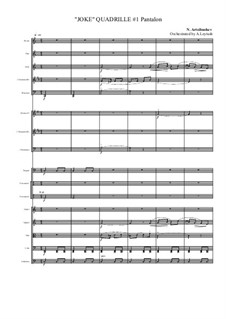 Joke Quadrille. Orchestra Suite: Joke Quadrille. Orchestra Suite by Александр Глазунов, Николай Римский-Корсаков, Николай Соколов, Анатолий Лядов, Николай Васильевич Арцыбушев, Ivan Wihtol