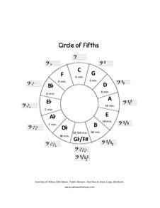 Circle of Fifths - Bass Clef: Circle of Fifths - Bass Clef by Yellow Cello Music