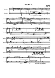 Duos for 2 Bass clarinet, Volume 2: Duo No.31, MVWV 968 by Maurice Verheul