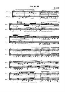 Duos for 2 Bass clarinet, Volume 2: Duo No.33, MVWV 970 by Maurice Verheul