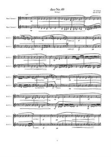 Duos for 2 Bass clarinet, Volume 2: Duo No.49, MVWV 987 by Maurice Verheul