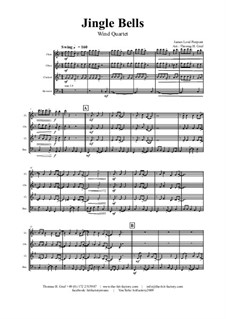 Quartet instruments version: For wind quartet by James Lord Pierpont