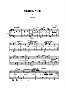 Серенада для струнного оркестра, Op.20: Для фортепиано by Эдуард Элгар