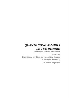 Ларго для скрипки и фортепиано фа-диез минор: For SATB choir and organ - italian lyrics by Francesco Maria Veracini