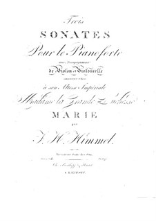 Три сонаты для скрипки, виолончели и фортепиано, Op.16: Соната No.2 соль минор by Фридрих Химмель
