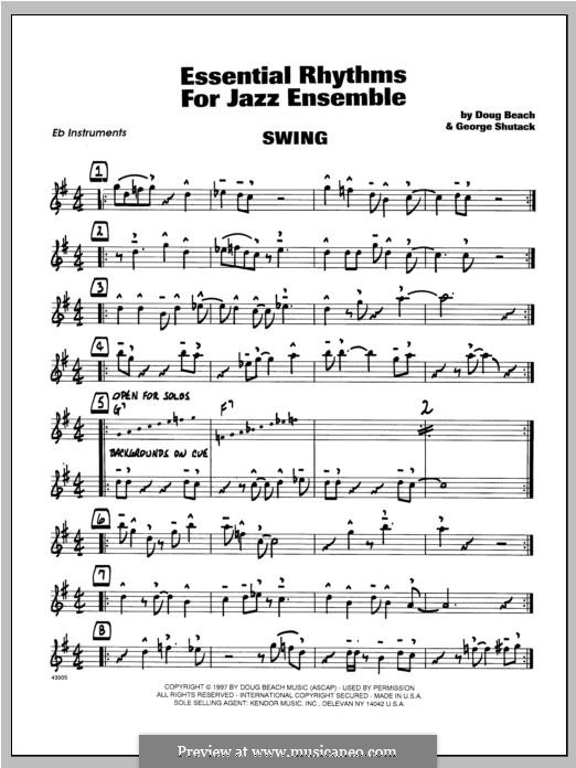 Essential Rhythms for Jazz Ensemble: Eb Instruments part by Doug Beach, George Shutack