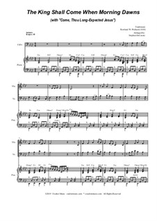 The King Shall Come (with 'Come, Thou Long-Expected Jesus'): Duet for violin and cello by folklore, Rowland Huw Prichard