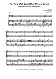 The King Shall Come (with 'Come, Thou Long-Expected Jesus'): Duet for violin and viola by folklore, Rowland Huw Prichard