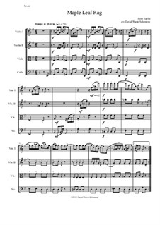 Maple Leaf Rag: Для струнного квартета by Скотт Джоплин