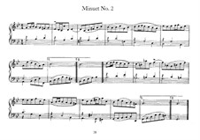 Менуэт No.2 соль минор, BWV 842: Для клавесина by Иоганн Себастьян Бах