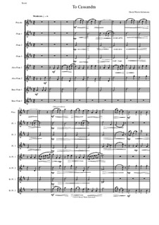 To Cassandra: For flute octet or flute choir by Дэвид Соломонс