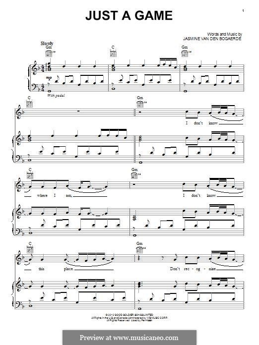 Just a Game: Для голоса и фортепиано (или гитары) by Birdy