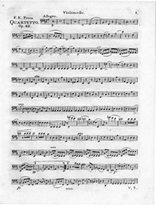 Блестящий квартет No.4 для флейты, скрипки, альта и виолончели, Op.42: Партия виолончели by Фридрих Феска
