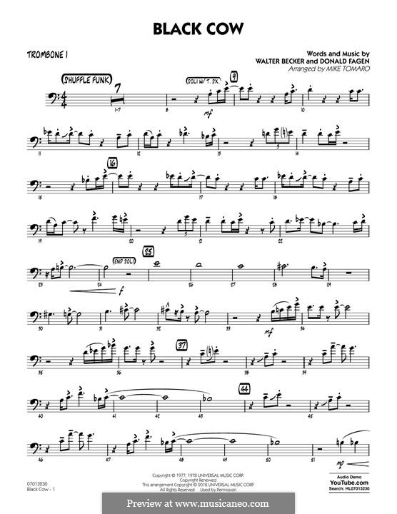 Black Cow (Steely Dan): Trombone 1 part by Donald Fagen, Walter Becker