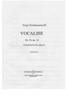 Вокализ, Op.34 No.14: Для симфонического оркестра by Сергей Рахманинов