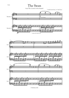 Лебедь: For marimba duo by Камиль Сен-Санс
