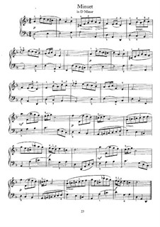 No.36 Менуэт ре минор, BWV Anh.132: Для клавесина by Иоганн Себастьян Бах