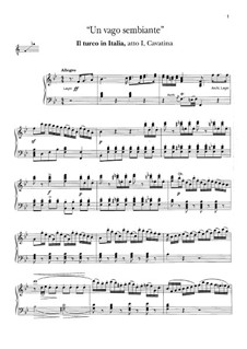 Турок в Италии: Un vago sembiante. Cavatina di Narciso, atto I by Джоаккино Россини