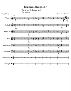Испания : Для струнного оркестра by Эммануэль Шабрие