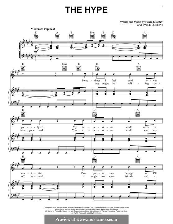 The Hype (Twenty One Pilots): Для голоса и фортепиано (или гитары) by Paul Meany, Tyler Joseph